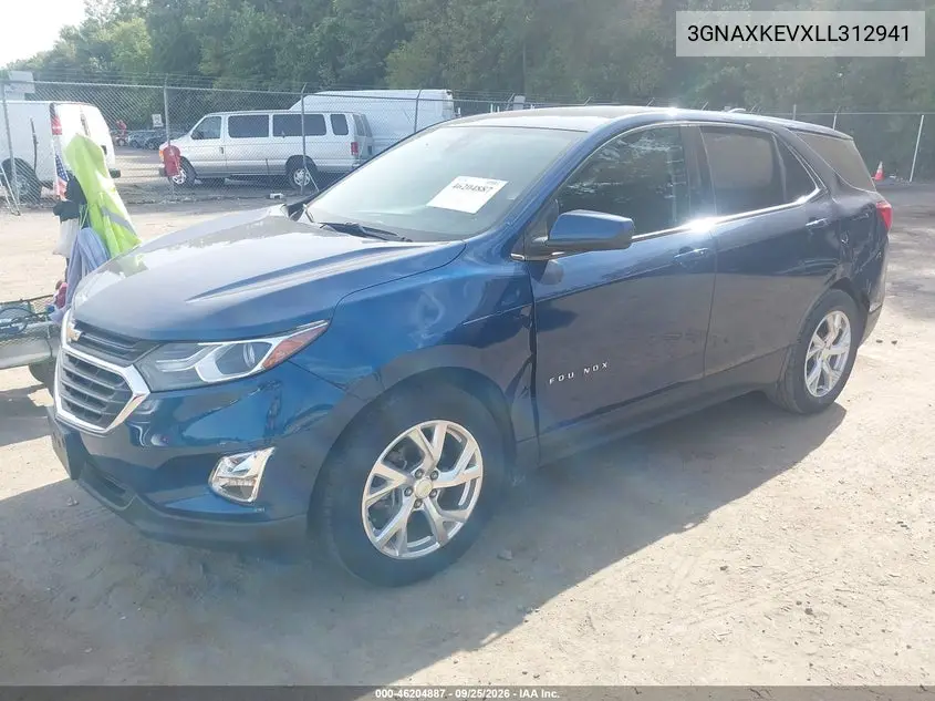 2020 CHEVROLET EQUINOX VIN 3GNAXKEVXLL312941 — фото 2