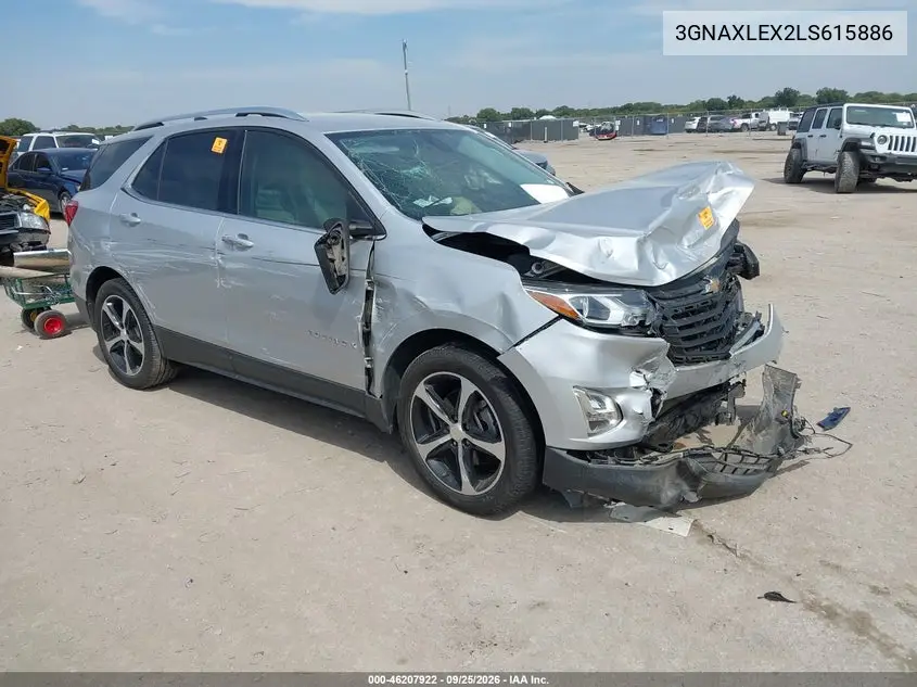 CHEVROLET EQUINOX 2020, VIN 3GNAXLEX2LS615886