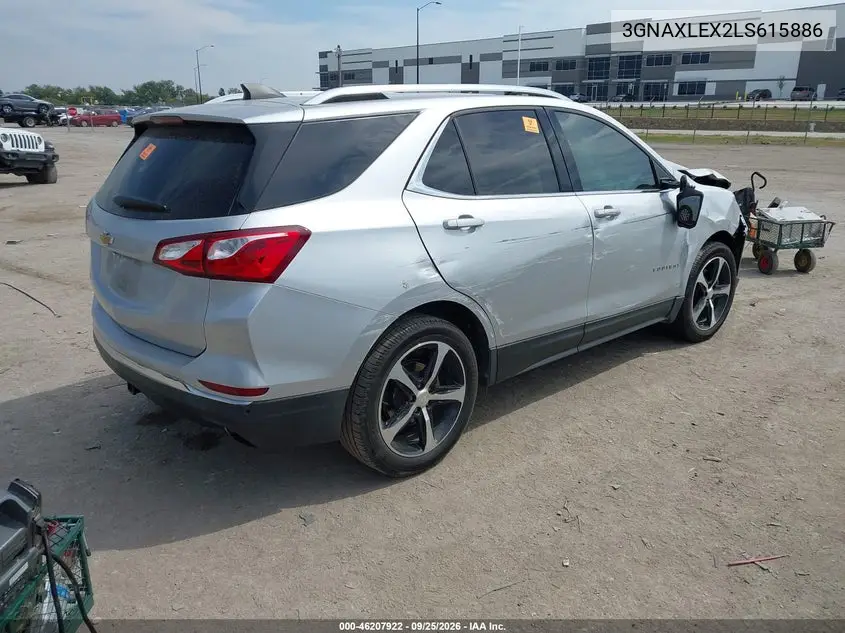 2020 CHEVROLET EQUINOX VIN 3GNAXLEX2LS615886 — фото 4