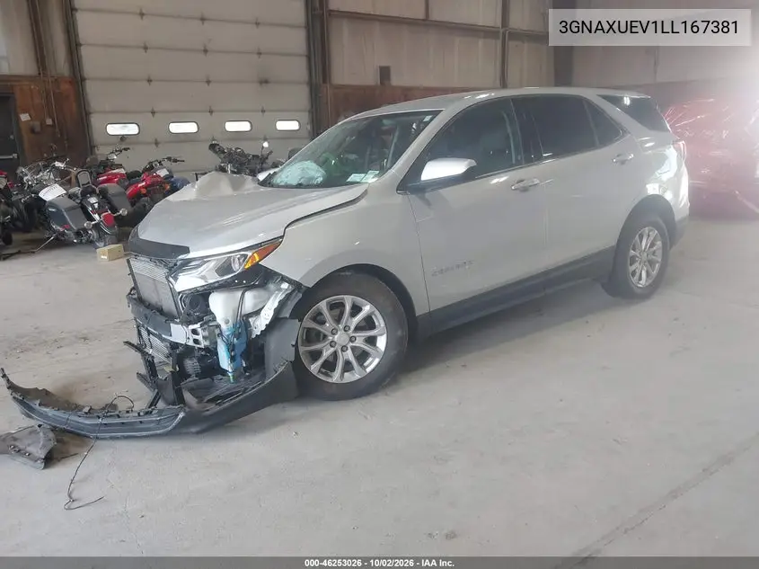 2020 CHEVROLET EQUINOX VIN 3GNAXUEV1LL167381 — фото 2