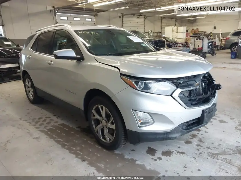 CHEVROLET EQUINOX 2020, VIN 3GNAXVEX0LL104702