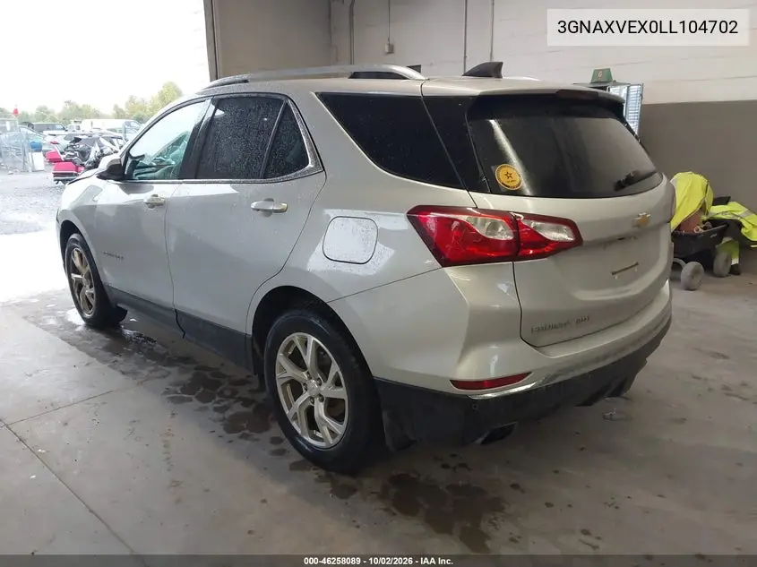 2020 CHEVROLET EQUINOX VIN 3GNAXVEX0LL104702 — фото 3