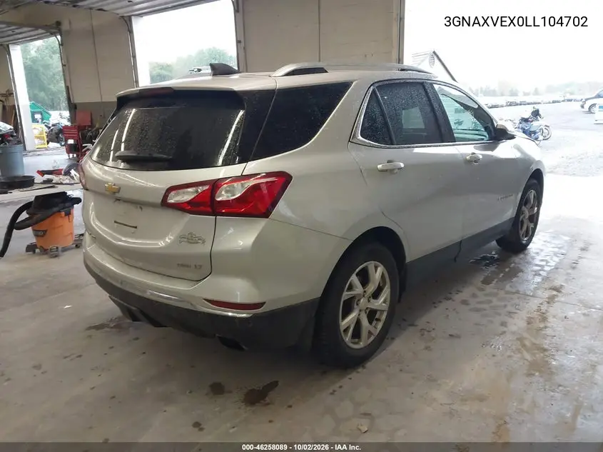 2020 CHEVROLET EQUINOX VIN 3GNAXVEX0LL104702 — фото 4