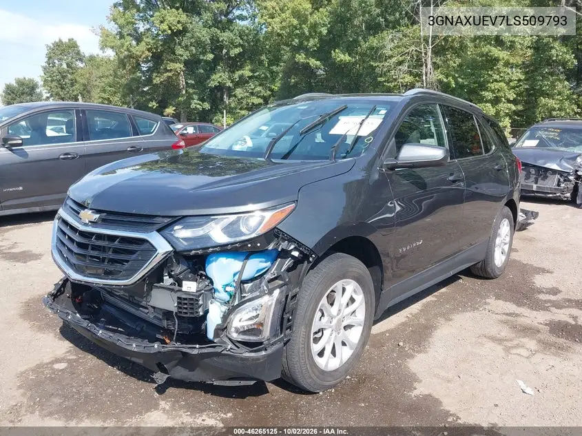 2020 CHEVROLET EQUINOX VIN 3GNAXUEV7LS509793 — фото 2