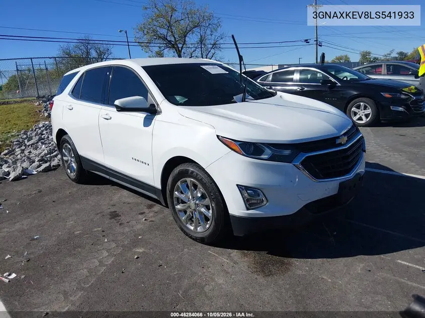CHEVROLET EQUINOX 2020, VIN 3GNAXKEV8LS541933