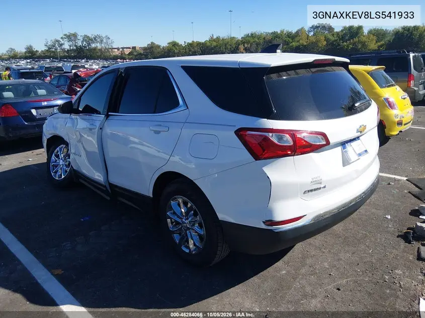 2020 CHEVROLET EQUINOX VIN 3GNAXKEV8LS541933 — фото 3