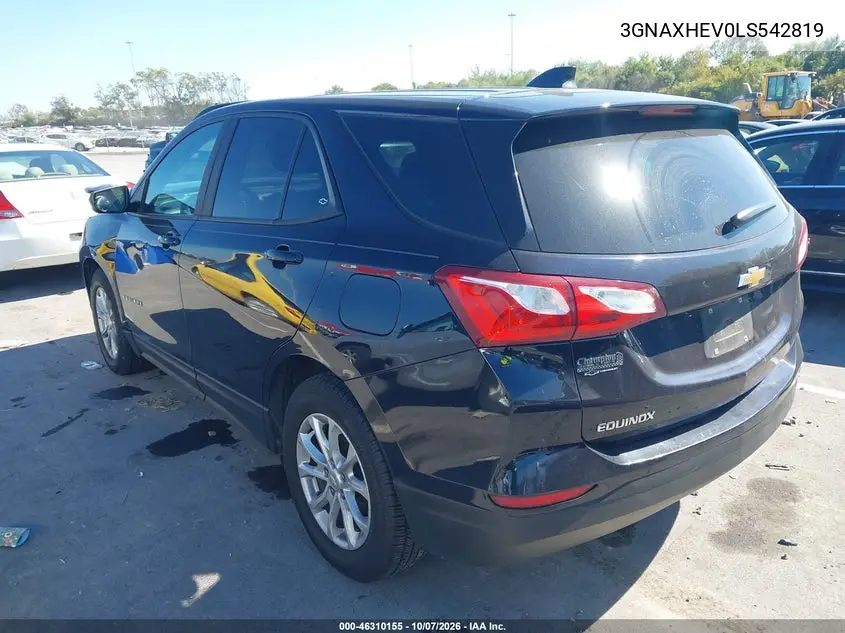 2020 CHEVROLET EQUINOX VIN 3GNAXHEV0LS542819 — фото 3
