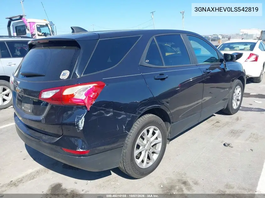 2020 CHEVROLET EQUINOX VIN 3GNAXHEV0LS542819 — фото 4
