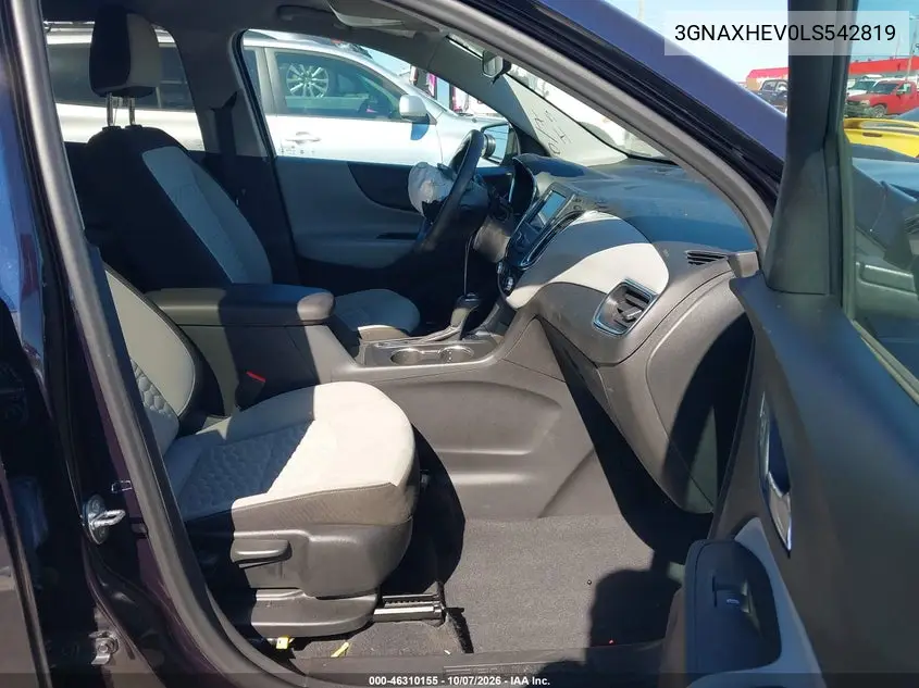2020 CHEVROLET EQUINOX VIN 3GNAXHEV0LS542819 — фото 5