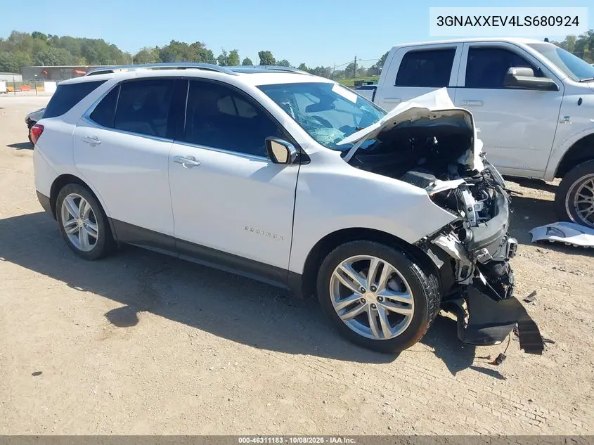 CHEVROLET EQUINOX 2020, VIN 3GNAXXEV4LS680924