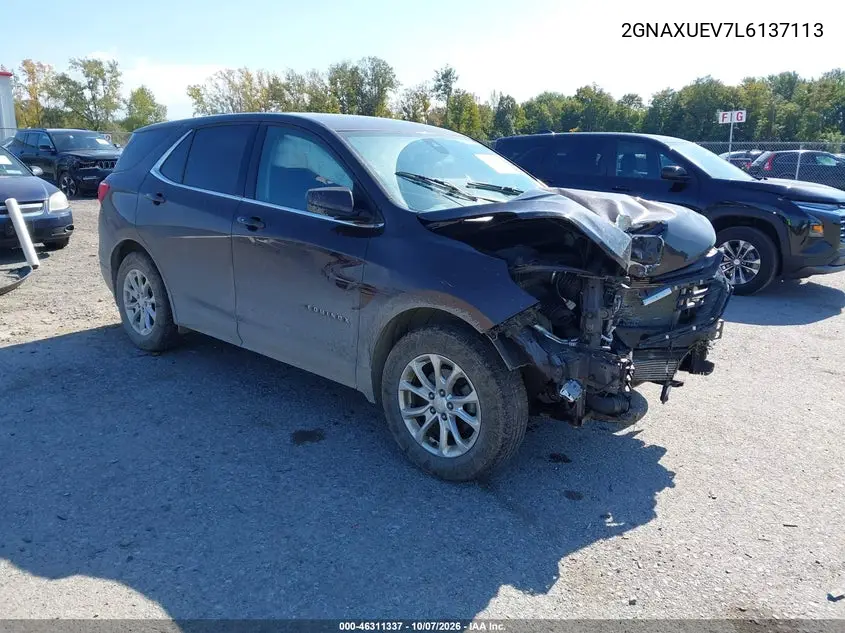 CHEVROLET EQUINOX 2020, VIN 2GNAXUEV7L6137113