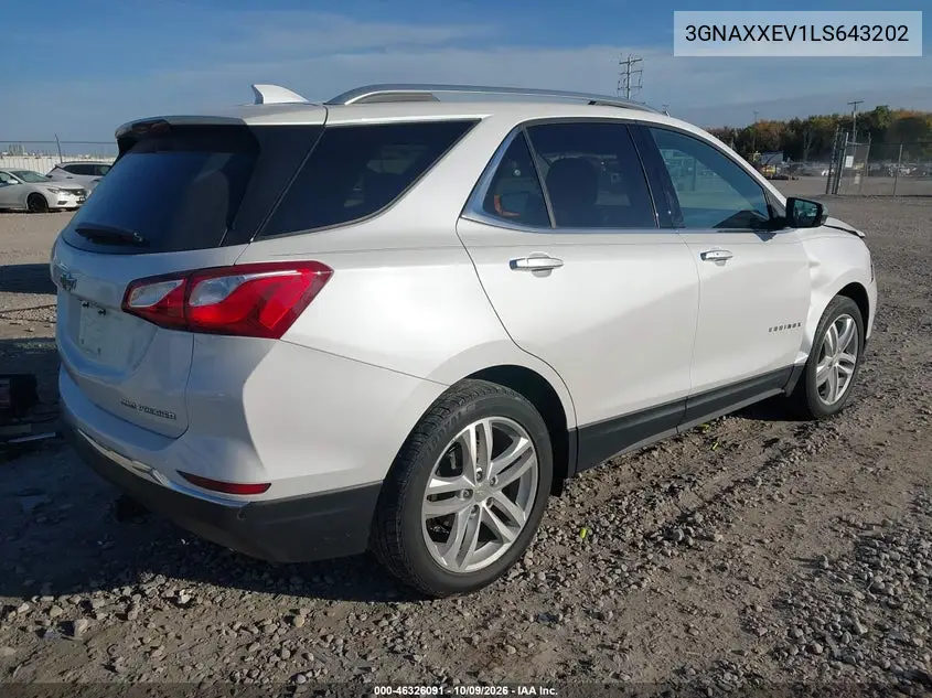 2020 CHEVROLET EQUINOX VIN 3GNAXXEV1LS643202 — фото 4