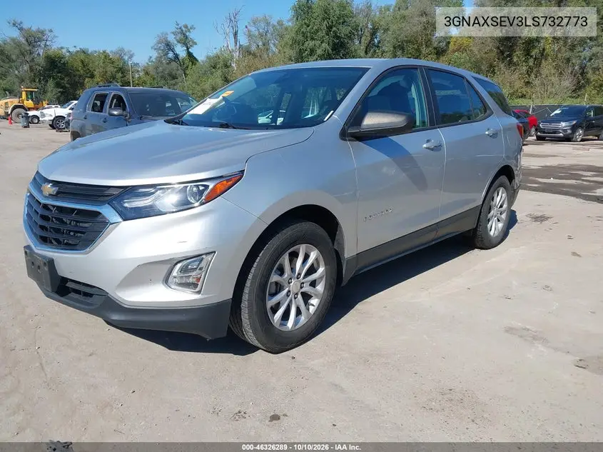 2020 CHEVROLET EQUINOX VIN 3GNAXSEV3LS732773 — фото 2