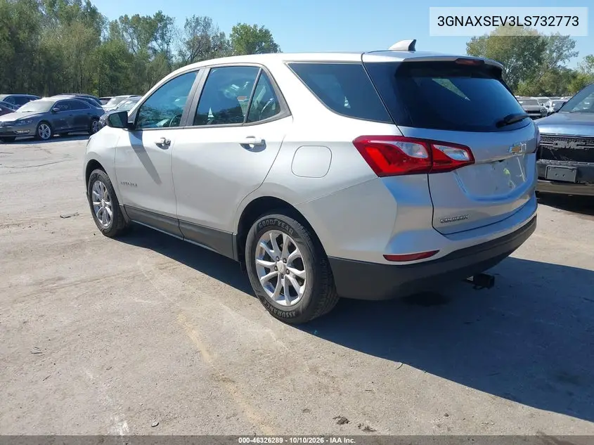 2020 CHEVROLET EQUINOX VIN 3GNAXSEV3LS732773 — фото 3