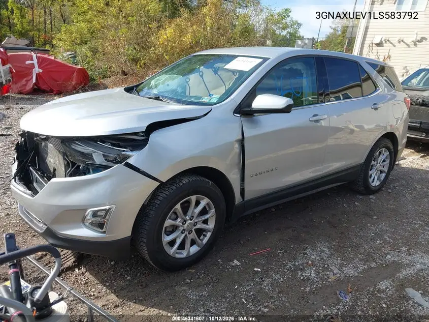 2020 CHEVROLET EQUINOX VIN 3GNAXUEV1LS583792 — фото 2