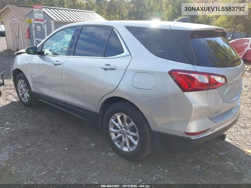 2020 CHEVROLET EQUINOX VIN 3GNAXUEV1LS583792 — фото 3