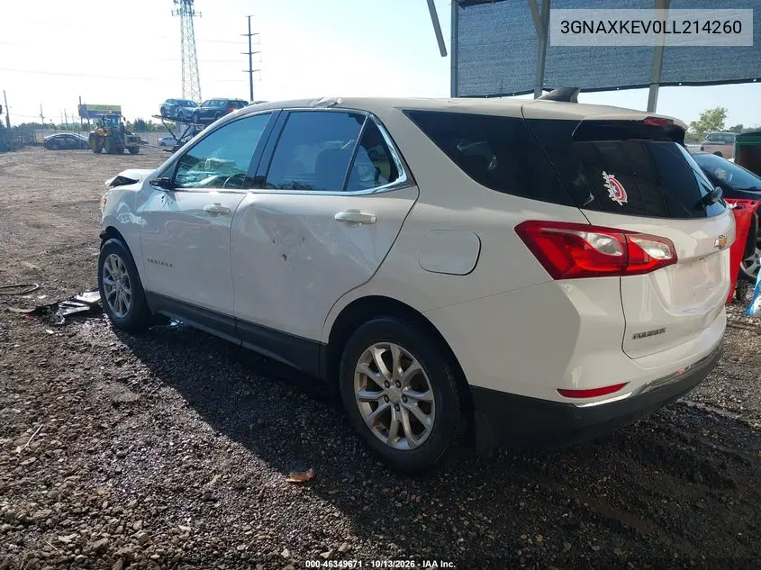 2020 CHEVROLET EQUINOX VIN 3GNAXKEV0LL214260 — фото 3