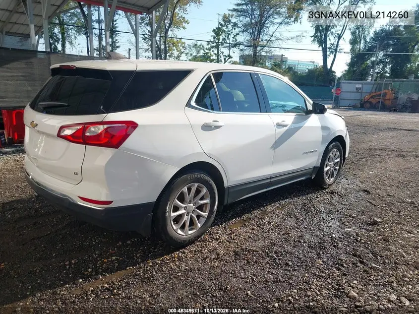 2020 CHEVROLET EQUINOX VIN 3GNAXKEV0LL214260 — фото 4