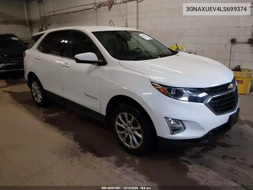 CHEVROLET EQUINOX 2020, VIN 3GNAXUEV4LS699374