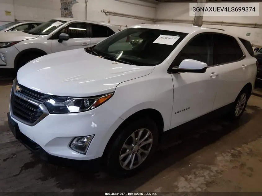 2020 CHEVROLET EQUINOX VIN 3GNAXUEV4LS699374 — фото 2