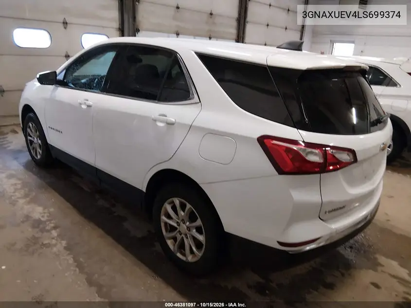 2020 CHEVROLET EQUINOX VIN 3GNAXUEV4LS699374 — фото 3