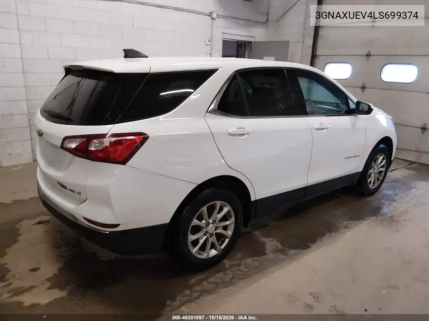 2020 CHEVROLET EQUINOX VIN 3GNAXUEV4LS699374 — фото 4