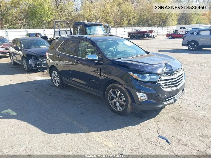 CHEVROLET EQUINOX 2020, VIN 3GNAXNEV3LS535460