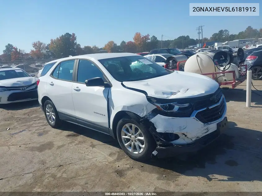 CHEVROLET EQUINOX 2020, VIN 2GNAXHEV5L6181912