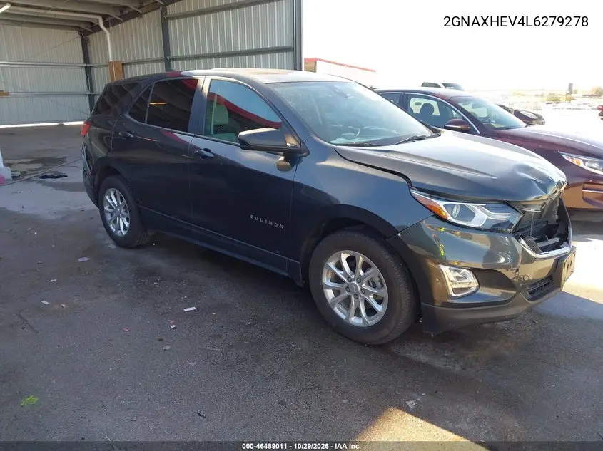 CHEVROLET EQUINOX 2020, VIN 2GNAXHEV4L6279278