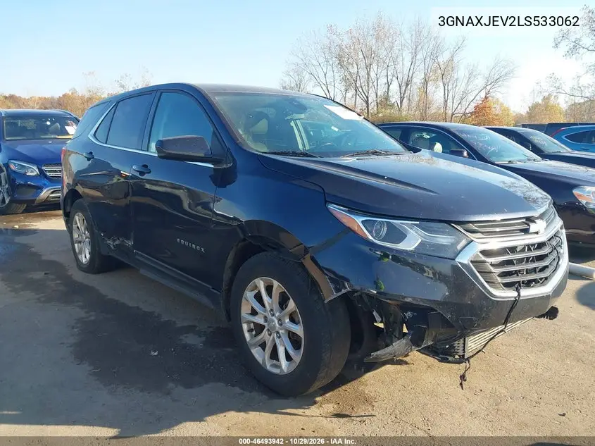 CHEVROLET EQUINOX 2020, VIN 3GNAXJEV2LS533062