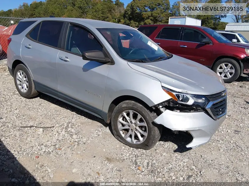 CHEVROLET EQUINOX 2020, VIN 3GNAXHEV6LS739185