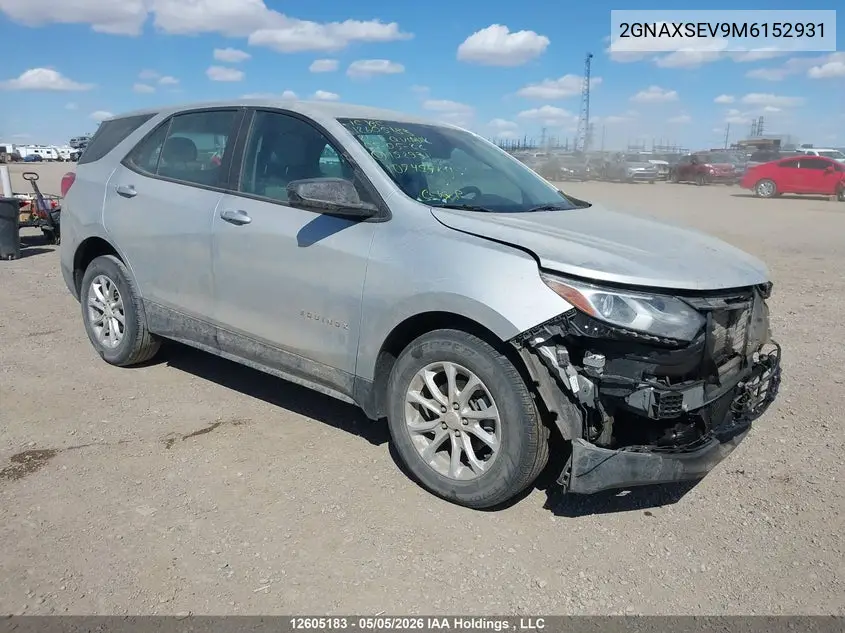 CHEVROLET EQUINOX 2021, VIN 2GNAXSEV9M6152931
