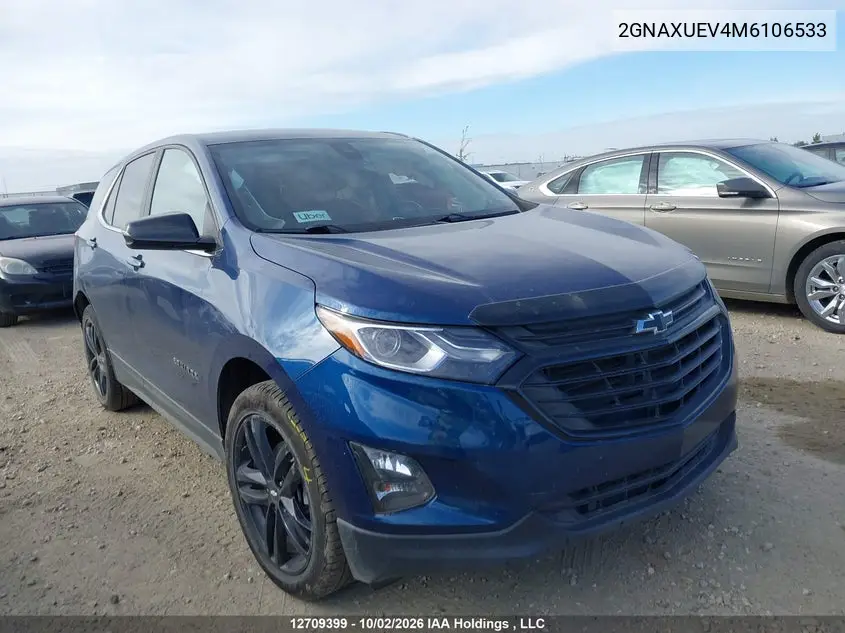 CHEVROLET EQUINOX 2021, VIN 2GNAXUEV4M6106533