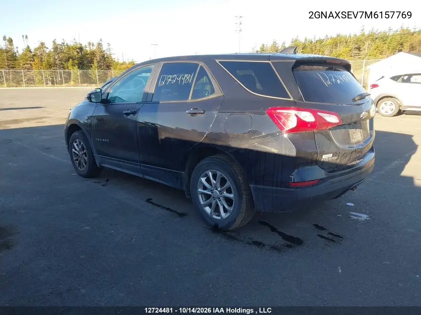 2021 CHEVROLET EQUINOX VIN 2GNAXSEV7M6157769 — фото 3