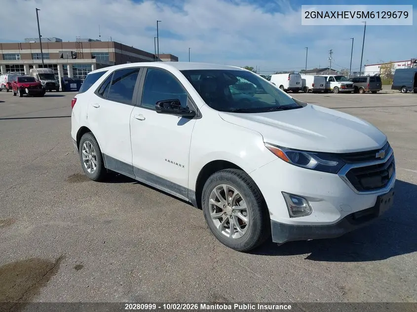 CHEVROLET EQUINOX 2021, VIN 2GNAXHEV5M6129679