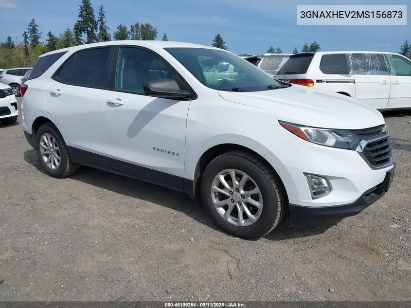 CHEVROLET EQUINOX 2021, VIN 3GNAXHEV2MS156873