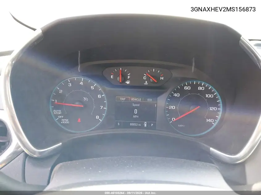 2021 CHEVROLET EQUINOX VIN 3GNAXHEV2MS156873 — фото 7