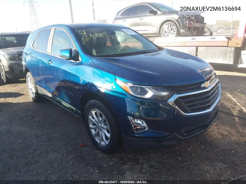 CHEVROLET EQUINOX 2021, VIN 2GNAXUEV2M6136694