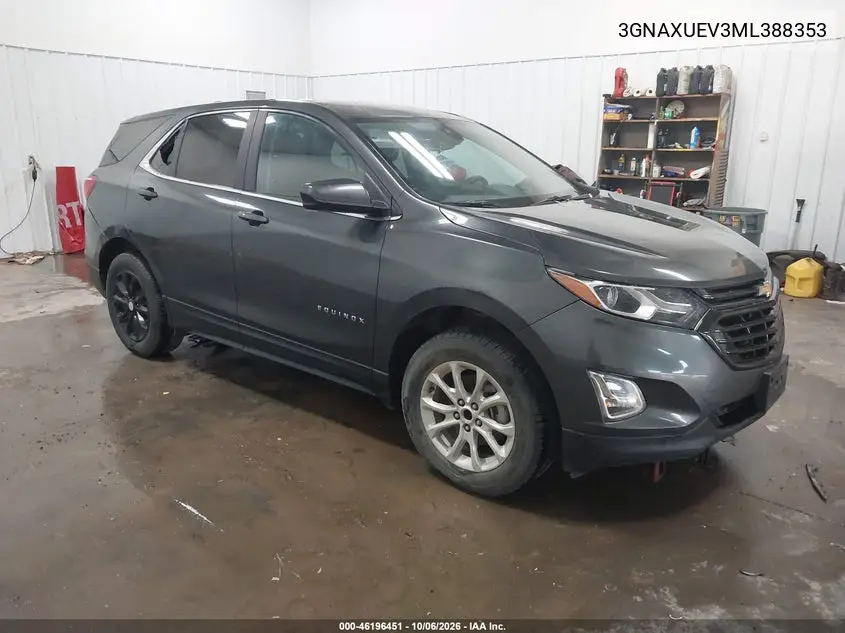 CHEVROLET EQUINOX 2021, VIN 3GNAXUEV3ML388353