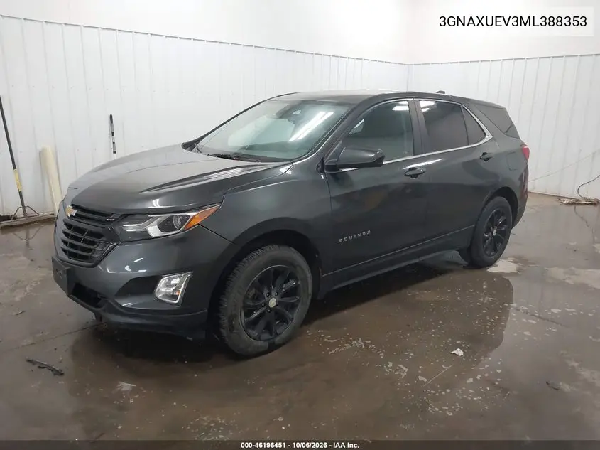 2021 CHEVROLET EQUINOX VIN 3GNAXUEV3ML388353 — фото 2