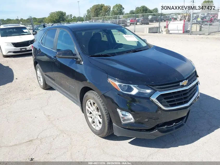 CHEVROLET EQUINOX 2021, VIN 3GNAXKEV8ML347432