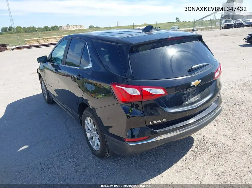 2021 CHEVROLET EQUINOX VIN 3GNAXKEV8ML347432 — фото 3