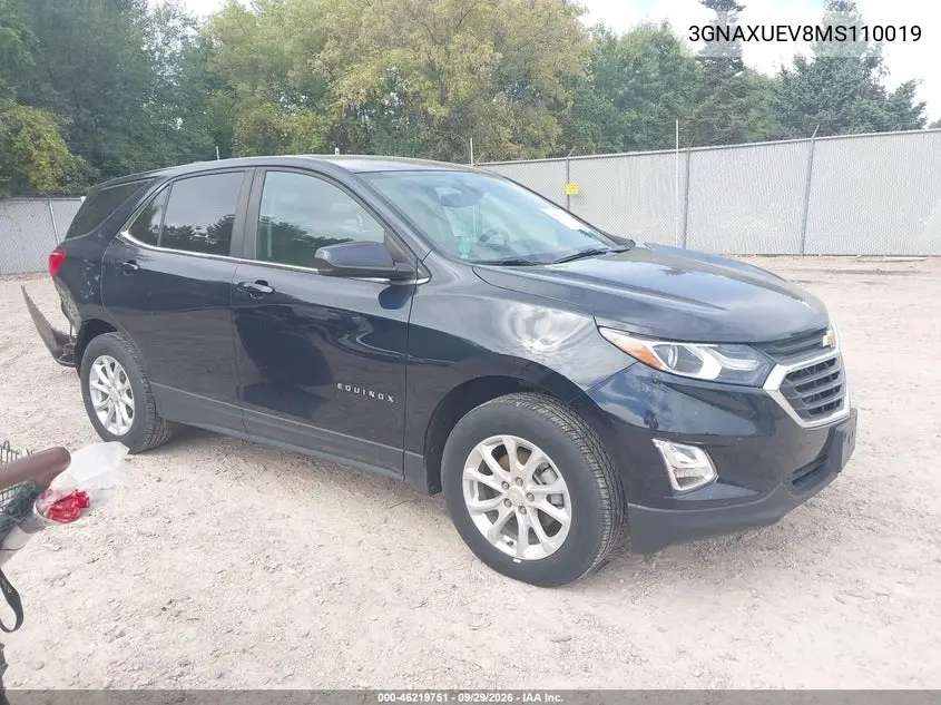 CHEVROLET EQUINOX 2021, VIN 3GNAXUEV8MS110019