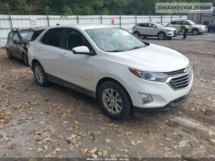 CHEVROLET EQUINOX 2021, VIN 3GNAXKEVXML358688
