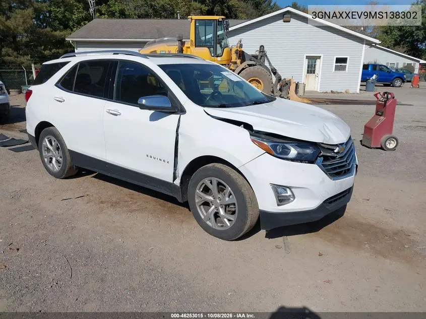 CHEVROLET EQUINOX 2021, VIN 3GNAXXEV9MS138302
