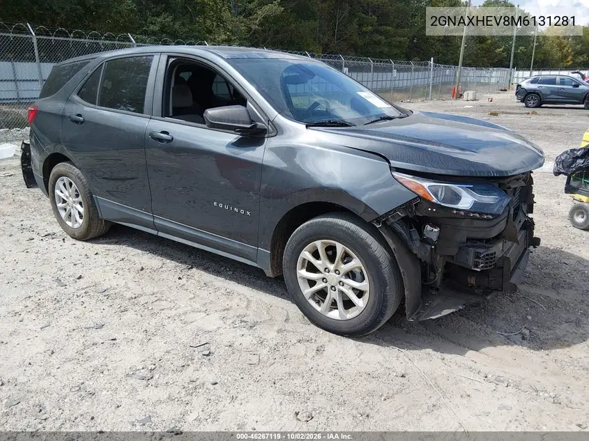 CHEVROLET EQUINOX 2021, VIN 2GNAXHEV8M6131281