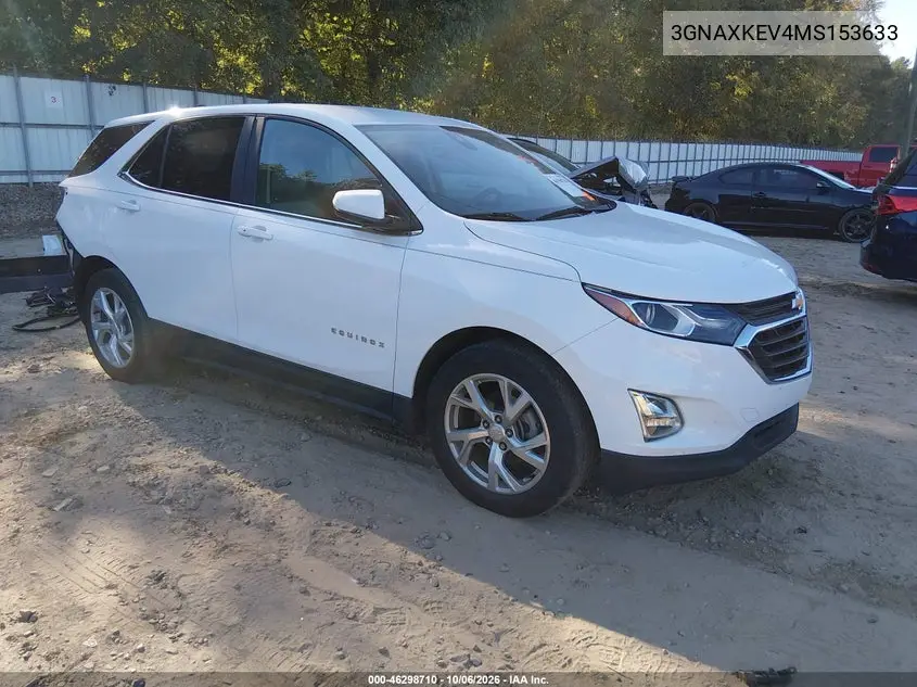CHEVROLET EQUINOX 2021, VIN 3GNAXKEV4MS153633