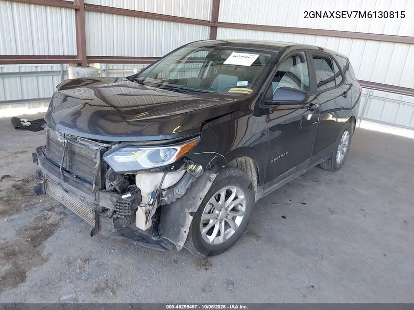 2021 CHEVROLET EQUINOX VIN 2GNAXSEV7M6130815 — фото 2