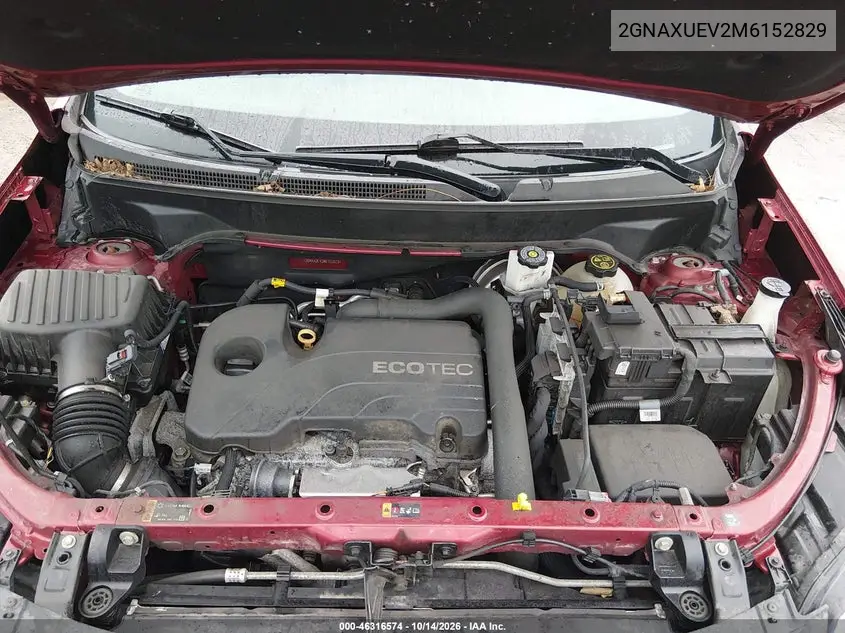 2021 CHEVROLET EQUINOX VIN 2GNAXUEV2M6152829 — фото 10