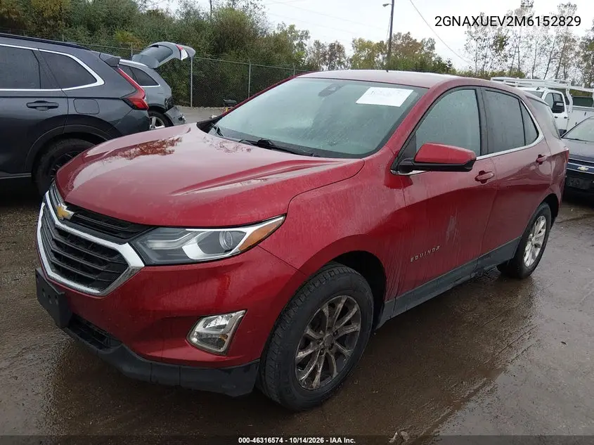 2021 CHEVROLET EQUINOX VIN 2GNAXUEV2M6152829 — фото 2